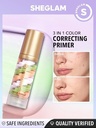 SHEGLAM Triple Threat Correcting Primer 3 in 1 Color Pore Minimizing Facial Makeup Primer Smooth Fine Lines Color Correcting Lightweight Face Primer