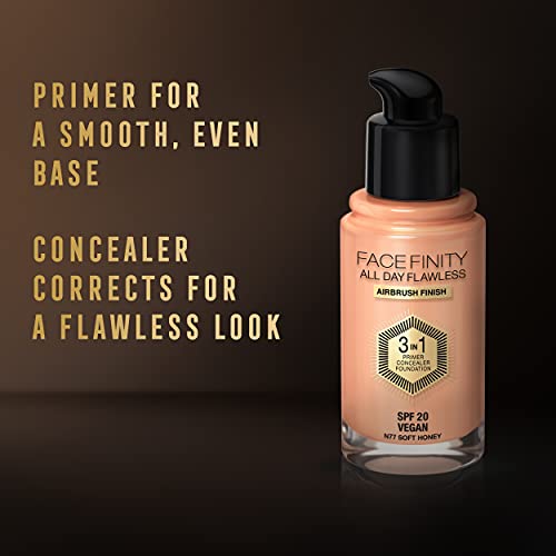 Max Factor Facefinity All Day Flawless 3-in-1 Foundation N77 Soft Honey