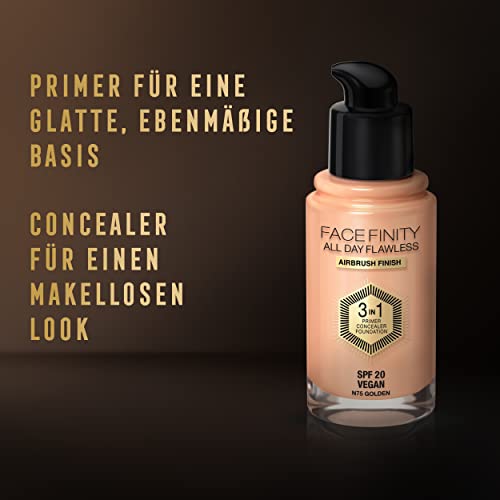 Debenhams Facefinity All Day Flawless 3 in 1 Vegan Foundation in Golden