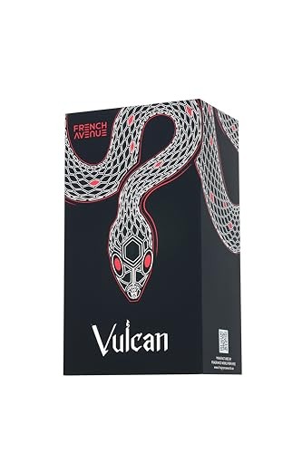French Avenue Vulcan Black Extrait De Parfum, Woody-Leather Fragrance, Black Bottle, 3.4 FL OZ