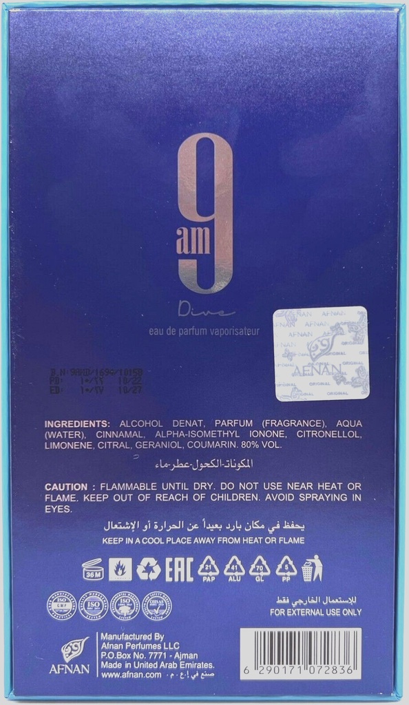 Afnan 9Am Dive in Blue