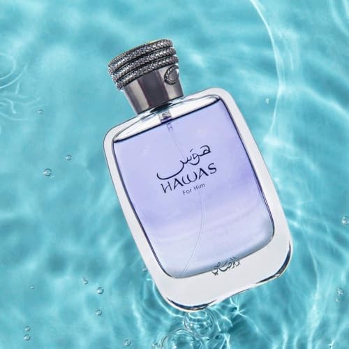 RASASI Hawas & Hawas Ice - for Him EDP Sprays 100ML (3.4 OZ) Long Lasting, Refreshing, Aquatic, Luxurious Masculine Scents. (Value Pack)