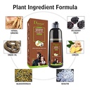 DISAAR BEAUTY Speedy Hair Color Shampoo 100% Cover Gray White Hair Easy to Use Long Lasting 400ml/13.53fl.oz (Natural Brown)