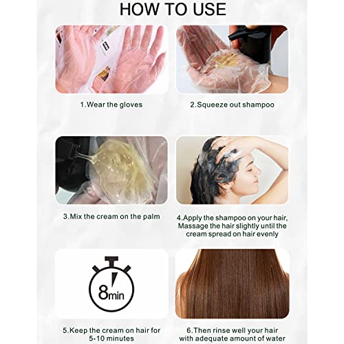 DISAAR BEAUTY Speedy Hair Color Shampoo 100% Cover Gray White Hair Easy to Use Long Lasting 400ml/13.53fl.oz (Natural Brown)