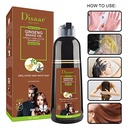 DISAAR BEAUTY Speedy Hair Color Shampoo 100% Cover Gray White Hair Easy to Use Long Lasting 400ml/13.53fl.oz (Natural Brown)