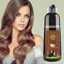 DISAAR BEAUTY Speedy Hair Color Shampoo 100% Cover Gray White Hair Easy to Use Long Lasting 400ml/13.53fl.oz (Natural Brown)