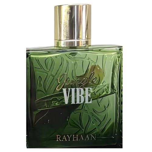 French Avenue Rayhaan Jungle VIBE Perfume, Green Glass Bottle with Gold Cap, 100ml, Luxury Fragrance