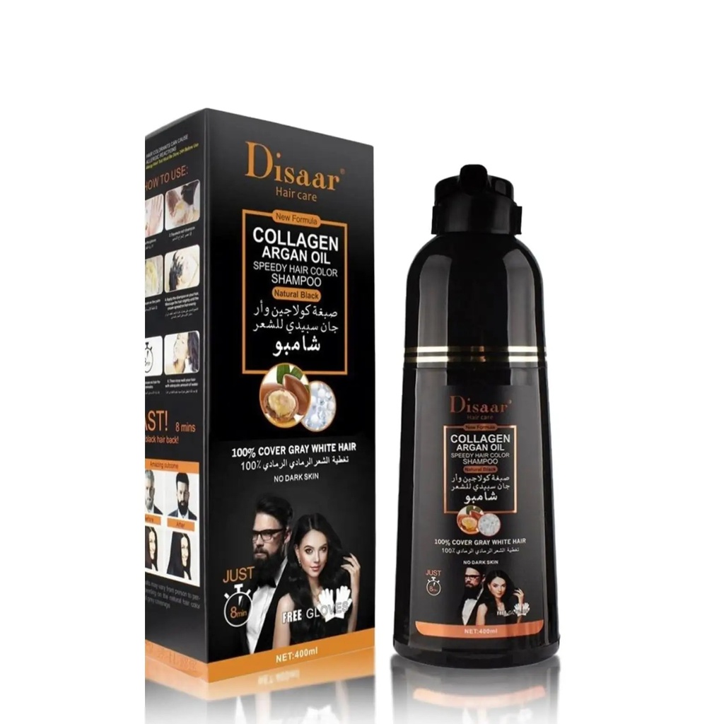 CHAMPU TINTE NEGRO DISSAR 400ML